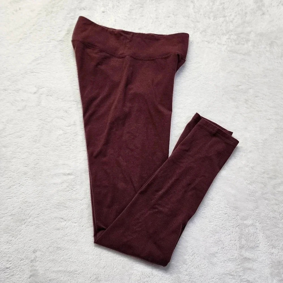 Aerie Women's Burgundy Athletic Leggings Size Medium - Picture 6 of 9